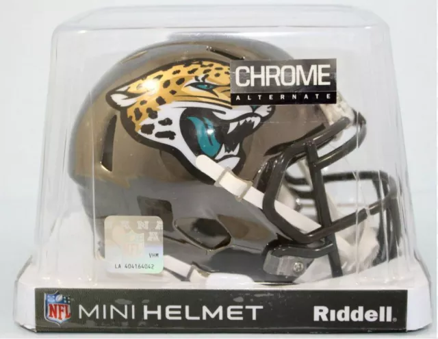 Nfl Jacksonville Jaguars Chrome Riddell Mini Speed Helmet