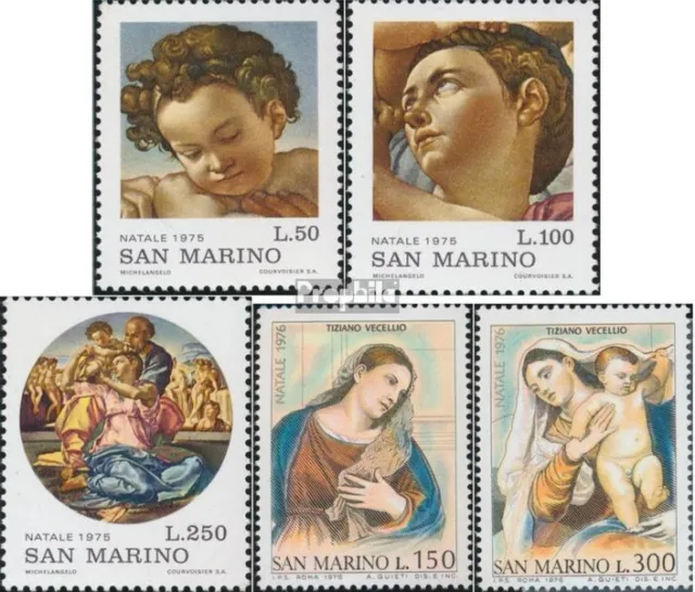 San Marino 1102-1104,1125-1126 (completa edición) nuevo con goma original 1975/6