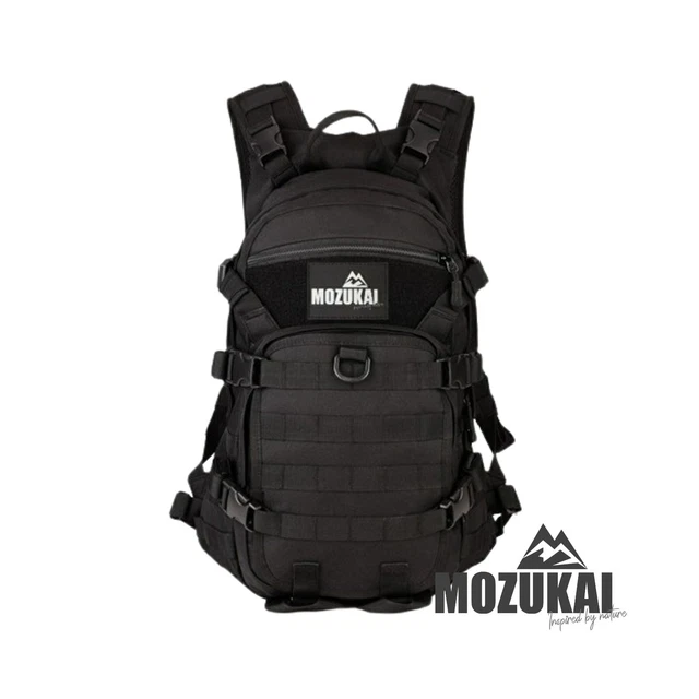 Sac tactique 25L noir spécial casque MOZUKAI