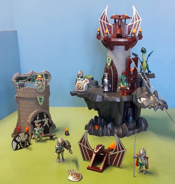 Playmobil 5480 Château Du Dragon Vert – Collector Avec 4 Chevaliers (neuf)