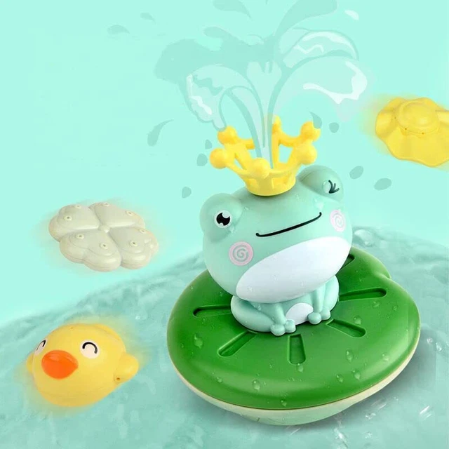 OBEST Bath Toys Water Play Child Bath Swimming Pool Set Cute Fountain Frog (Batt