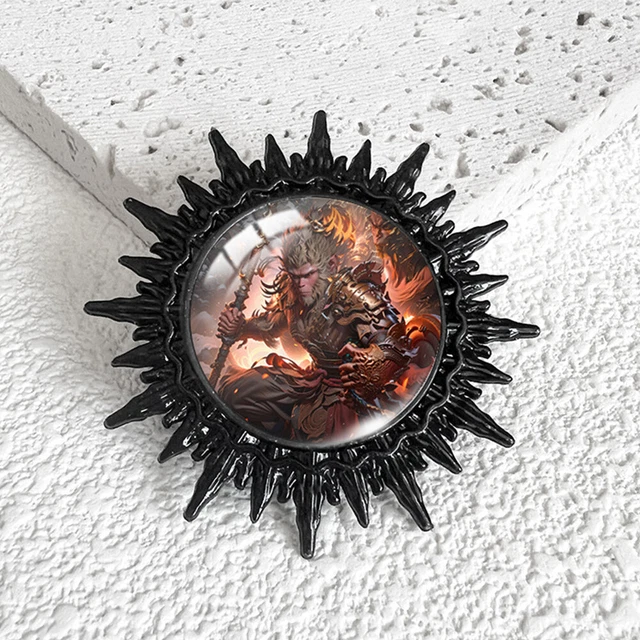 Superbe Vintage Broche Soleil Métal Doré Superbe Vintage Broche Soleil Métal Doré