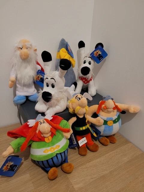 Lot De 7 Peluches Astérix & Obélix – Collector 60 Ans Lidl – Neuf + Poster Offert