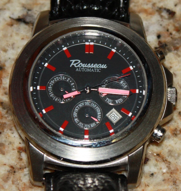 ROUSSEAU MENS WATCH 41mm Silver Skeleton Dial Automatic  display picture 1