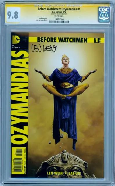 Before Watchmen Ozymandias #1 Cgc 9.8 Signature Series Signed Len Wein Dc Comics