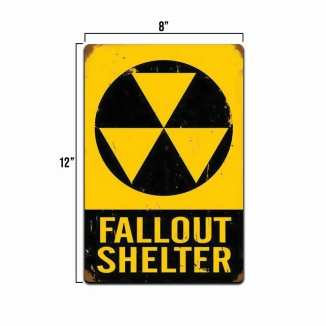Fallout Shelter Vintage looking  Tin Wall Sign Retro  Garage Man Cave Bar