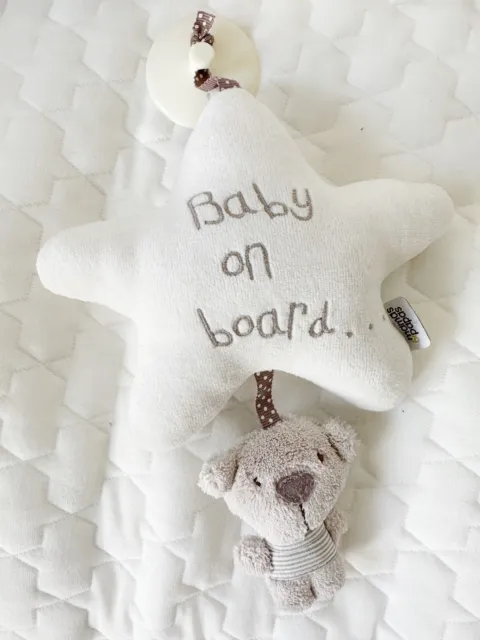 Mamas & Papas Baby On Board Hanging Car Sign Soft Toy