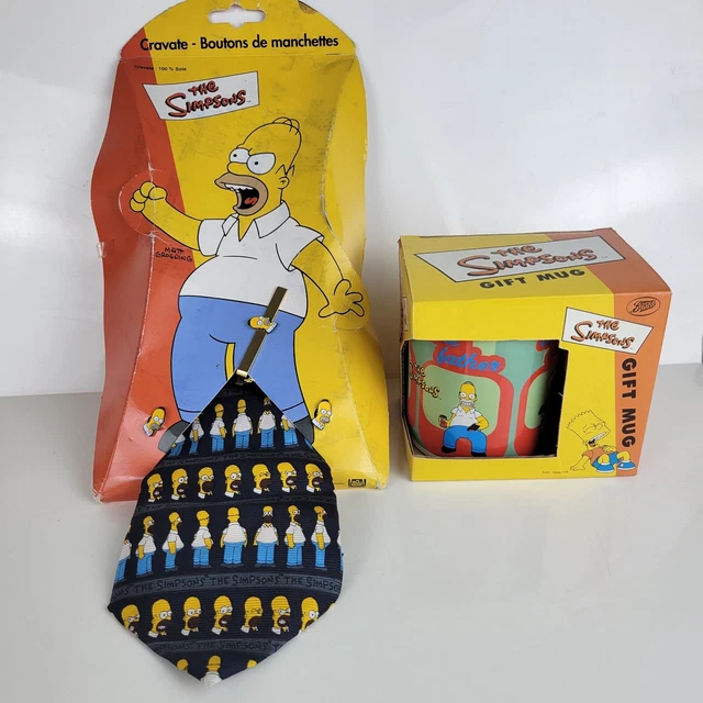 Cravate Jaune Les Simpsons - Style Décalé - Occasion Portée - Homme