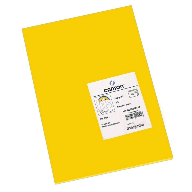 Cartulinas Iris Gualda 29,7 x 42 cm Amarillo 185 g [50 Unidades]