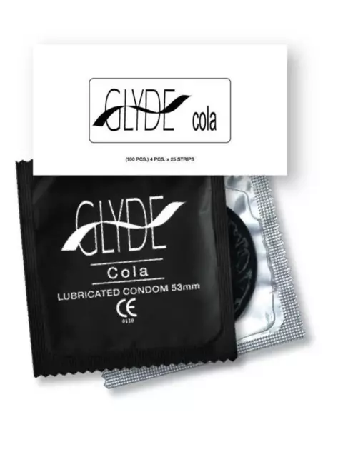 Glyde Flavoured Cola  Bulk Vegan Condoms 100 Condoms