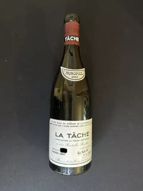 2007 La Tache from Romanee-Conti ( DRC ) Empty Wine Bottle. No Cork