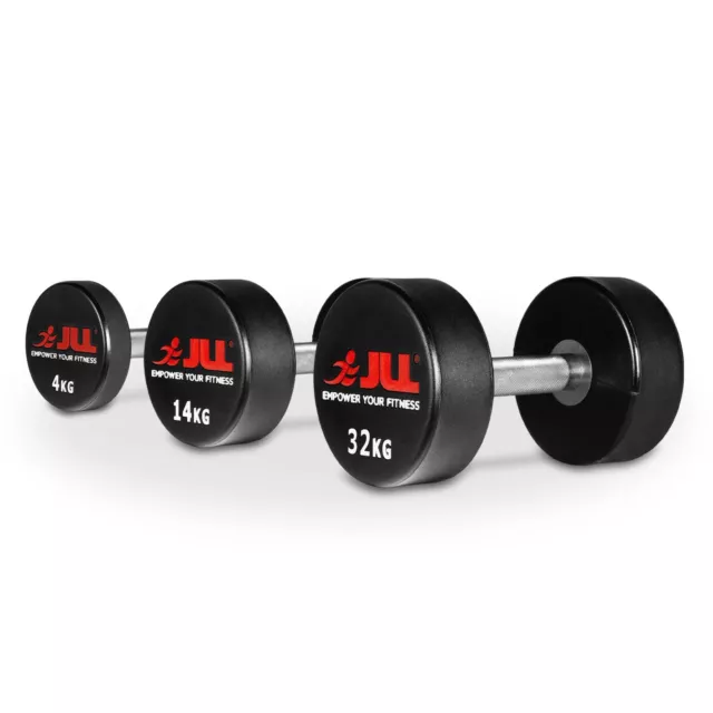 JLL® PU Dumbbells 4kg-32kg, Sold in Pairs, Heavy Duty, Commercial Grade