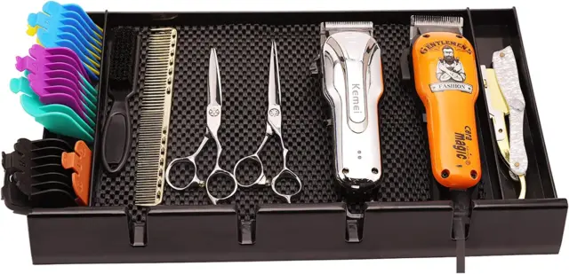 Barber Clipper Tray Organizer, Trimmer, Corded Clippers Holder for Hairdresser,