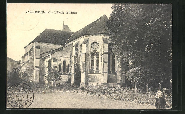 CPA Margerie, l´Abside de l´Eglise