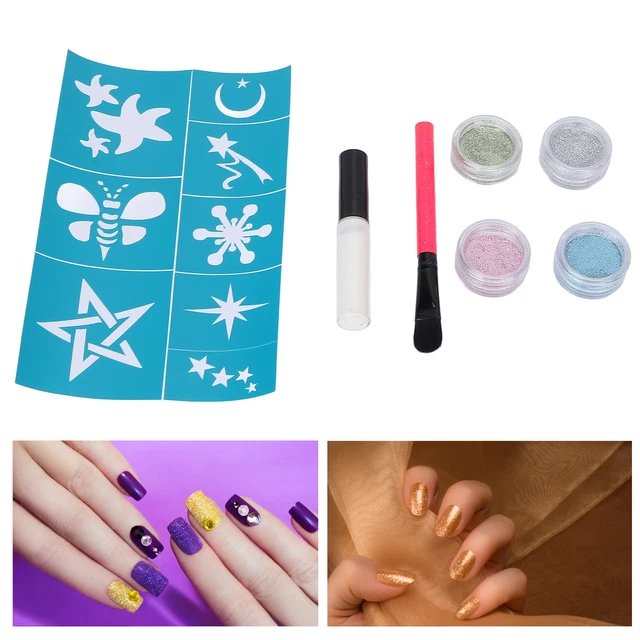 4 colori polvere glitter viso corpo bambini lucido tatuaggio temporaneo nail art g gallina