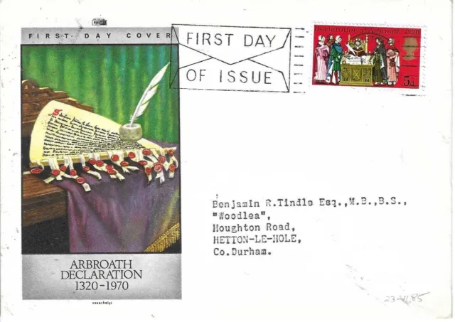 G.B. -Declaration of Arbroath --FDC 01.04.70 (23-1185)-Paddington Postmark