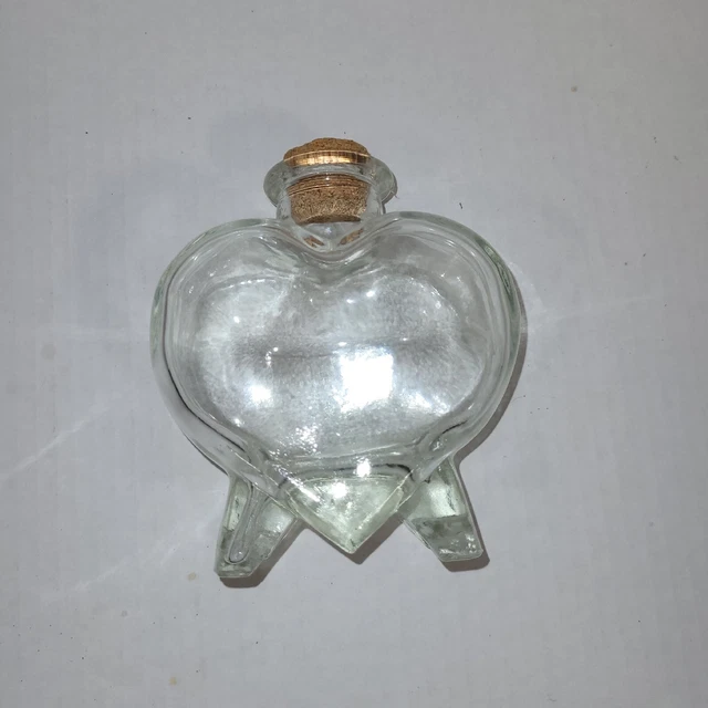 Botella Favor de frasco de vidrio con patas en forma de corazón con corcho