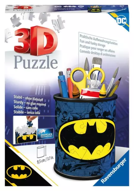 Ravensburger 3D Puzzle 11275 - Utensilo Batman - 54 Teile - Stiftehalter für Ba
