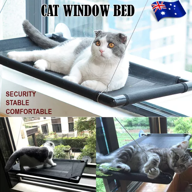Pet Cat Window Hammock Perch Bed Hold Up To 60lbs Mounted Durable Seat AU NEW