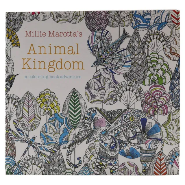 3X(Children Adult Animal Kingdom Coloring Painting Book L1T8)h