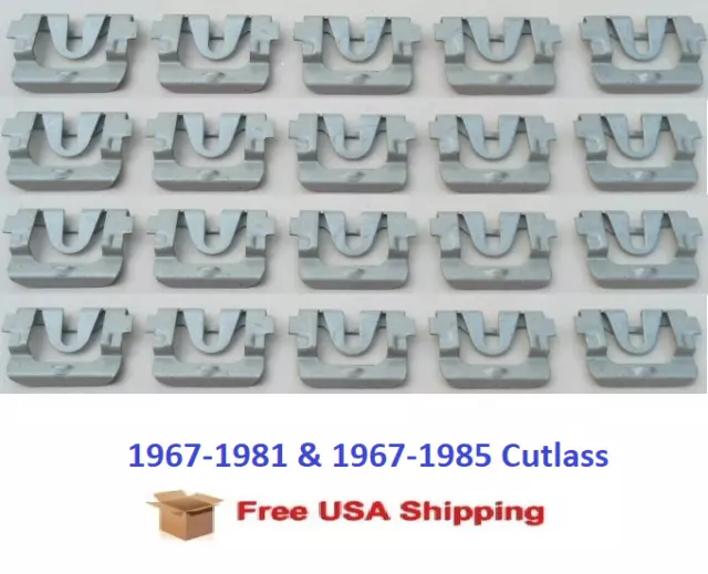 Fits 1967-68 Chevy ll Rear Glass Window Windshield Molding Trim Reveal Clips GM