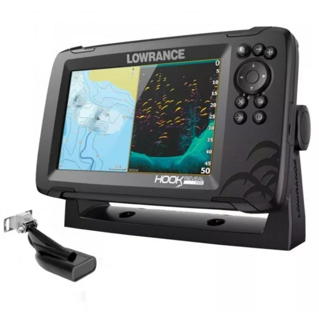 LOWRANCE HOOK Reveal 7 Chartplotter / Chirp Fishfinder 83/200 HDI  000-15518-001