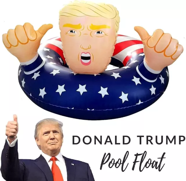 47"Trump Swimming Floats Inflatable Pool Raft Float Beach Party Swim Circle Ring 3