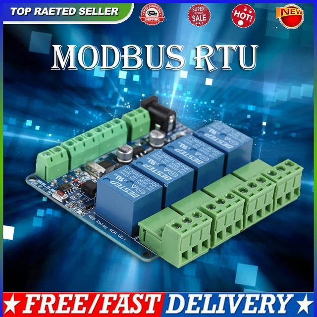MODBUS RTU 4 Way Relay Module TTL/RS485 Interface Communication with ...