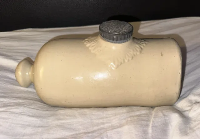 Vintage Stoneware Hot Water Bottle Bed Warmer