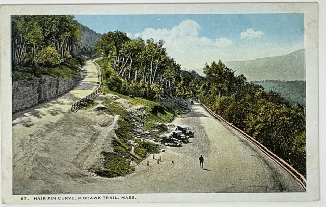 Mohawk Trail, Ma Hair Pin Curve 1922 Antique Postcard