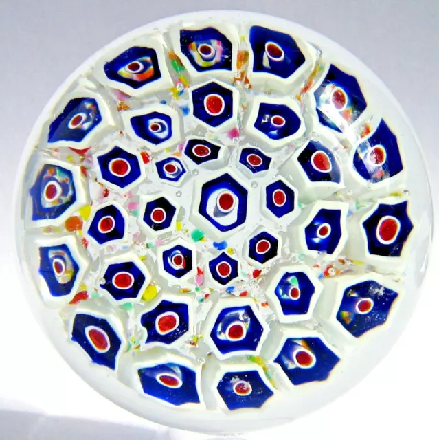 Briefbeschwerer Paperweight MURANO Millefiori Carpet Ground, rare Canes!