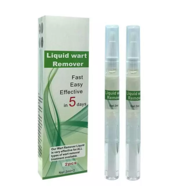 New 2Pcs Liquid Wart Remover Pen Natural Treatment Moles Skin Tag Safe Verruca