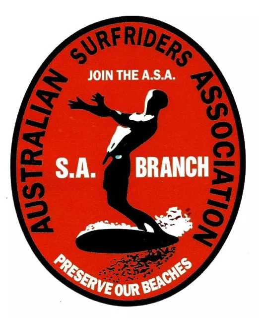 AUSTRALIAN SURFRIDERS SOUTH ASSOC Sticker Decal Surfboard Longboard Skateboard