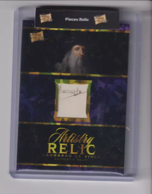 2023 Pieces Of The Past Art & Music Hand Written Relic Leonardo Da Vinci