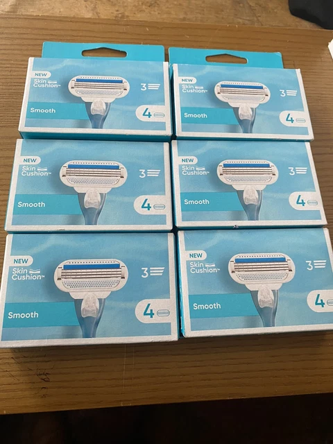 Originale Gillette Venus confezione da 4 lame rasoio lisce di ricambio per donna X6