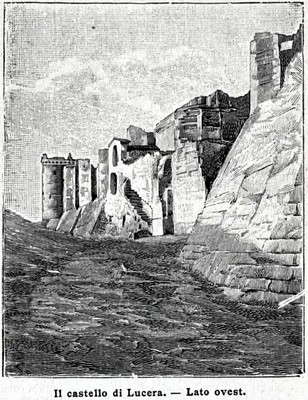 Santena: Castello Cavour e Campanile Stampa Antica Passepartout 1895 