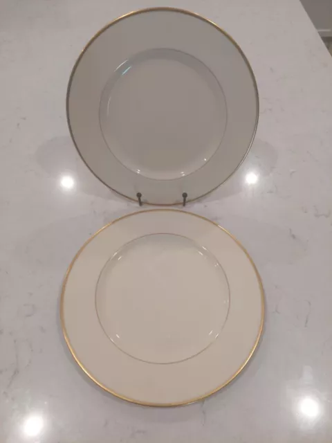 2 Lenox MANSFIELD SET OF Dinner Plates 10 1/2 inches