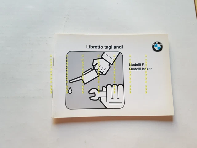 BMW serie K - serie Boxer libretto tagliandi 1989 NUOVO originale no manuale uso