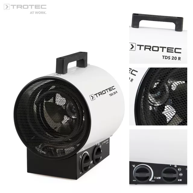 TROTEC TDS 20 R Elektroheizer Bauheizer Heizgerät Heizlüfter Zeltheizung 3 kW