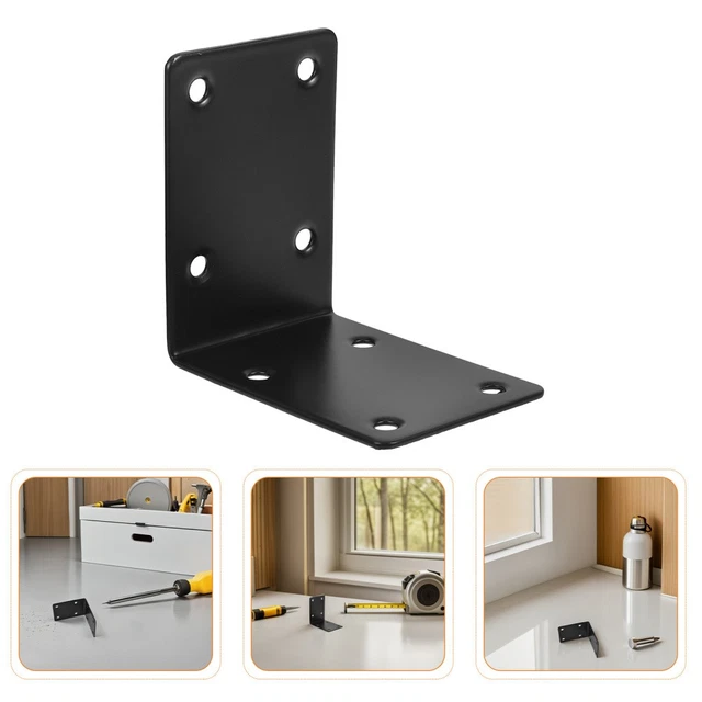 8PCS HEAVY DUTY Raised Garden Bed Corner Brackets Black Stainless Steel ...