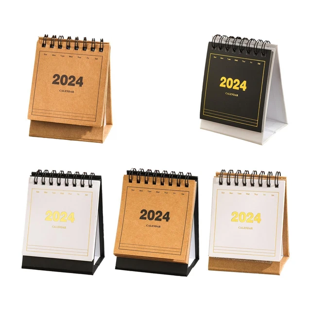 MINI DESK CALENDAR 2024 Standing Desk Calendar Standing Flip Desktop