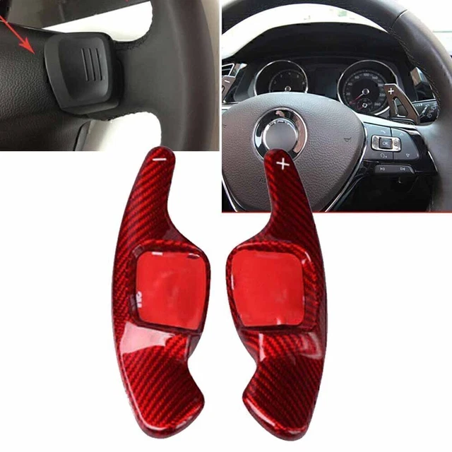 Paddello volante rosso fibra di carbonio per VW Tiguan Golf 7 MK7 Passat B8