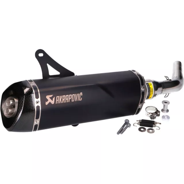 Schalldämpfer Auspuff Akrapovic Slip-On Line SS schwarz für Vespa GTS, GTV 125,