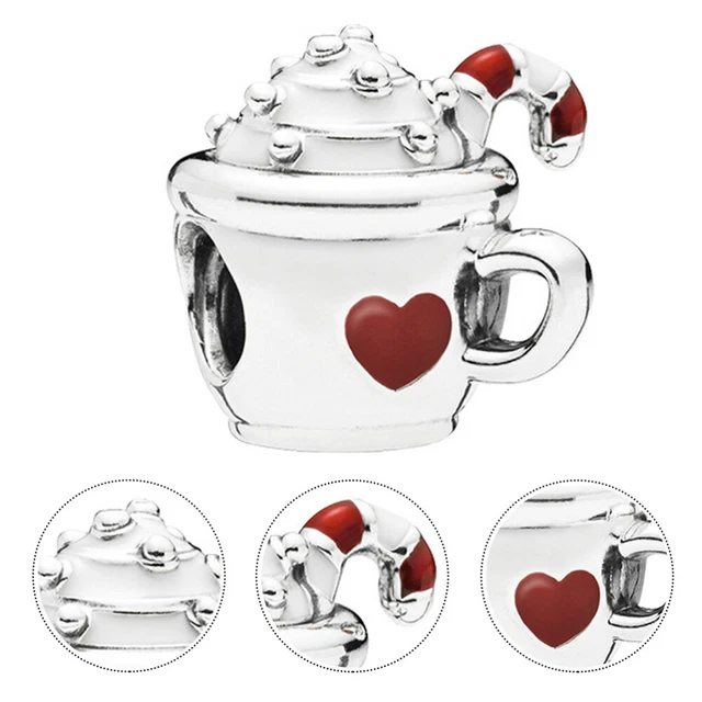 10 Pcs Heart Necklace Charms Beaded Nativity Accessories Bracelets Beads Pendant 6