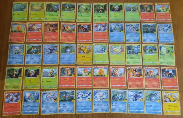 Pokemon 25th Anniversary McDonalds Promo Complete Master Set Holo+Non 50  cards