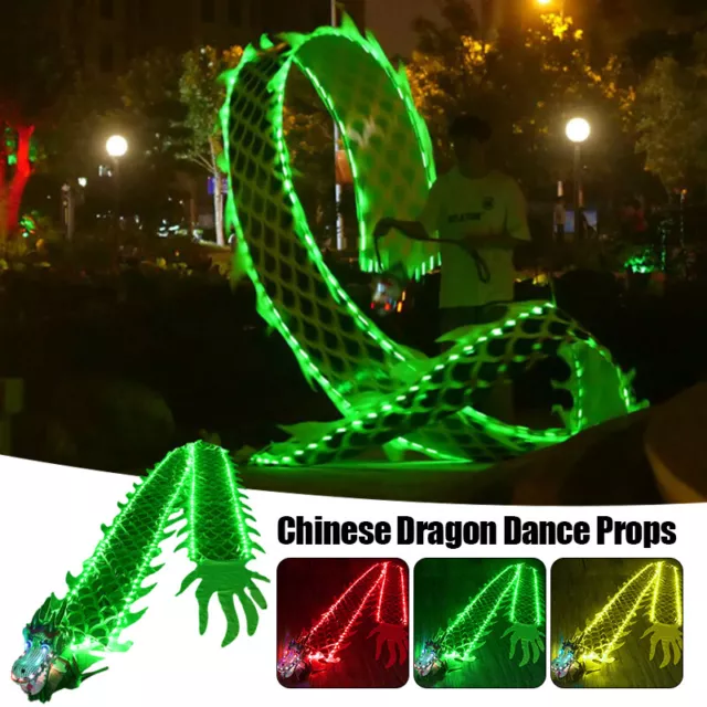 1x Chinese Style Dragon Dance Props With Light Children Performance Props Gift