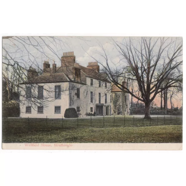 WELLFIELD HOUSE Strathmiglo, Fife Postcard Postally Used 1906
