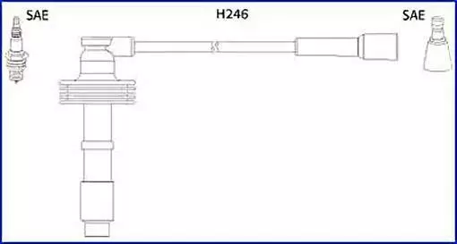 HUCO Ignition Leads Cables SET Fits RENAULT VOLVO S40 V40 1.6-2.0L 1995-2004