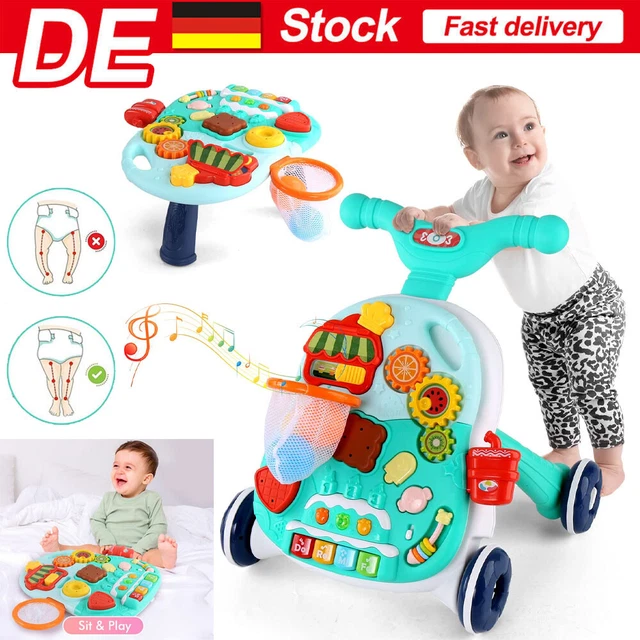 Laufwagen Lauflernhilfe mit Musik und Spielzeugen Baby walker Spielzeug Geschenk