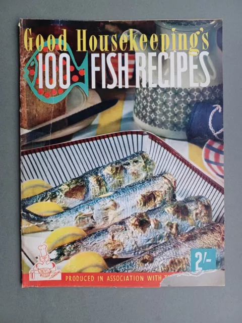 1959 "Good Housekeeping's 100 Fish Recipes" Recipe Booklet P/B Gas Council